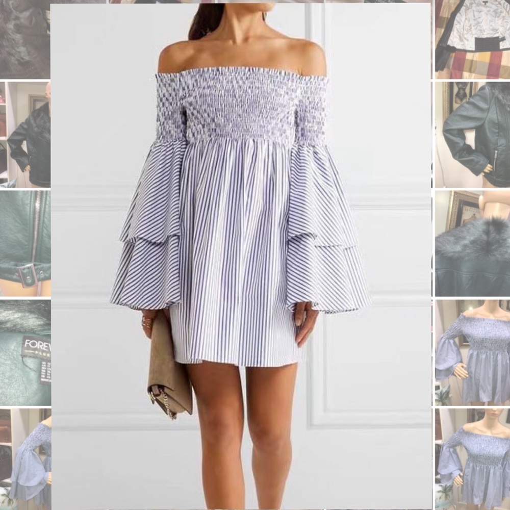 Juliette Off-shoulder With Trumpet Sleeve Dress